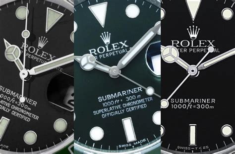 submariner rolex dial|rolex submariner dial variations.